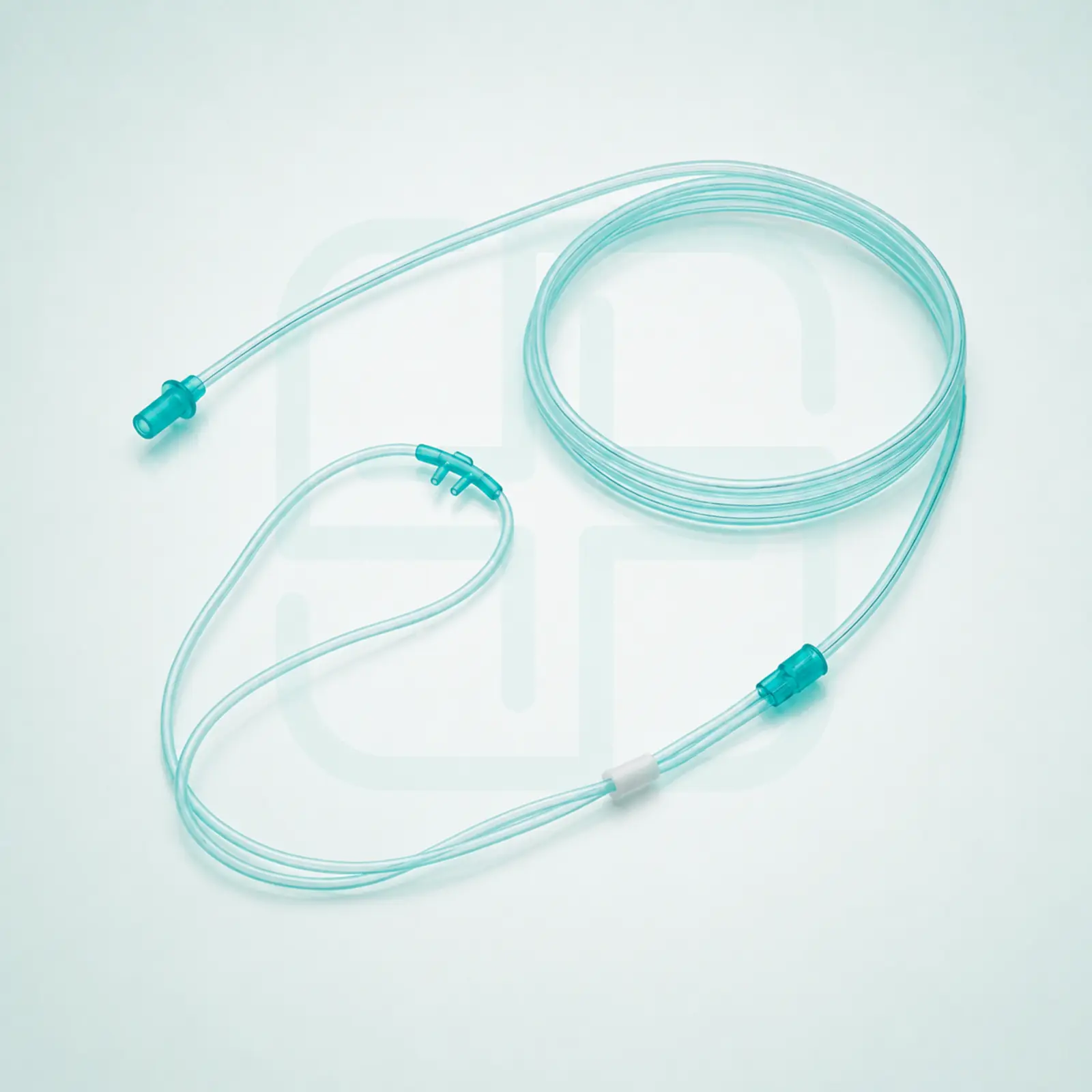 Twin bore nasal oxygen set